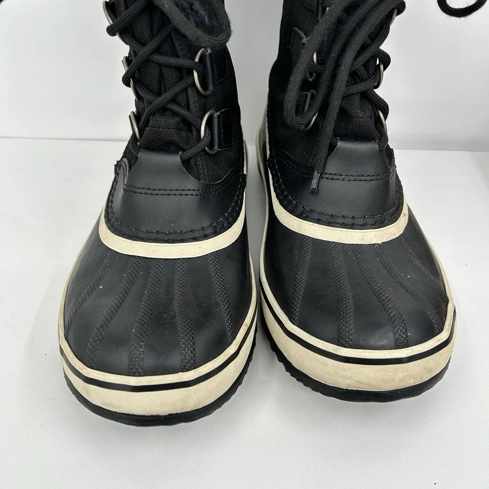 Sorel Womens Winter Carnival Waterproof Snow Boots Size 8.5 Black Outdoors Warm